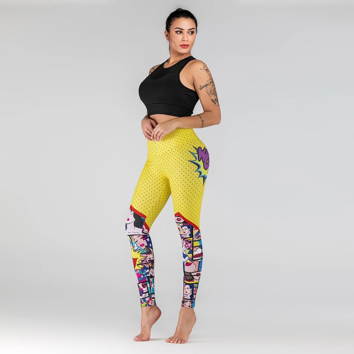 Digital Print High Waist Leggings - SensorySoft