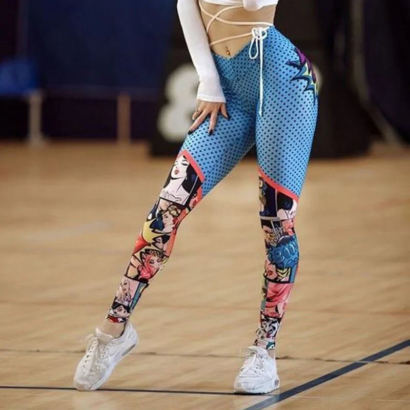 Digital Print High Waist Leggings - SensorySoft