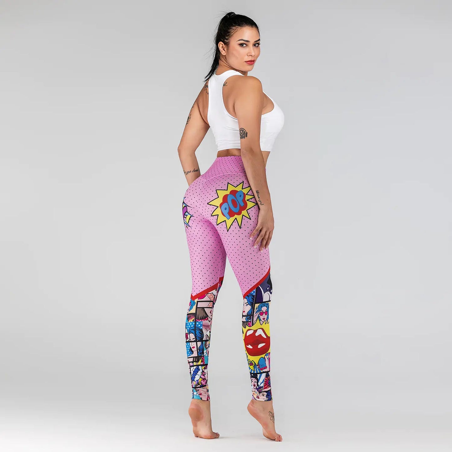 Digital Print High Waist Leggings - SensorySoft