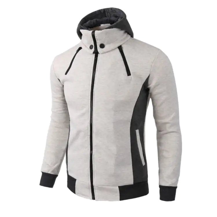 Double Zipper Hoodie Jacket for Men - SensorySoft