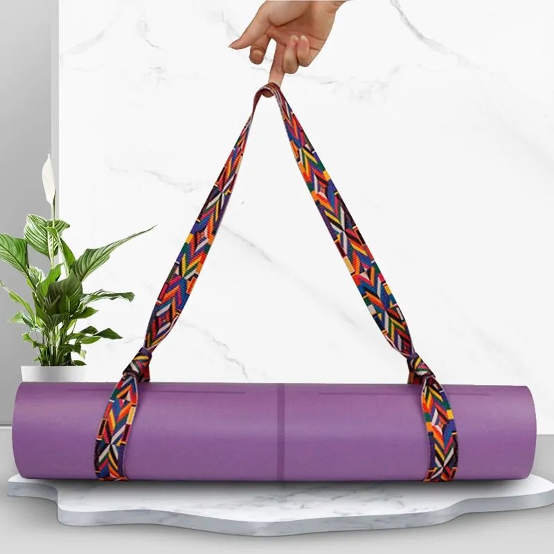 Durable Cotton Adjustable Yoga Mat Strap - SensorySoft