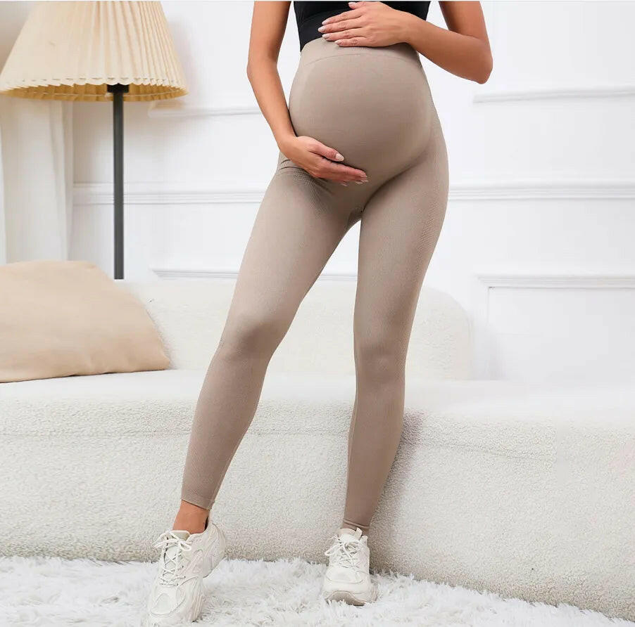 Elastic High Waist Maternity Leggings - SensorySoft