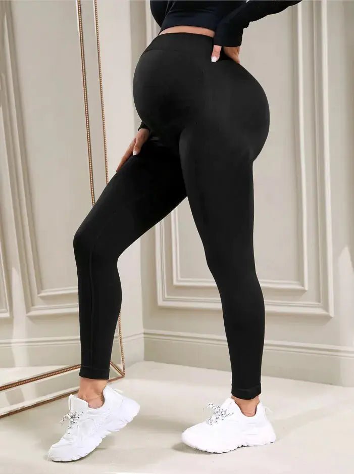 Elastic High Waist Maternity Leggings - SensorySoft