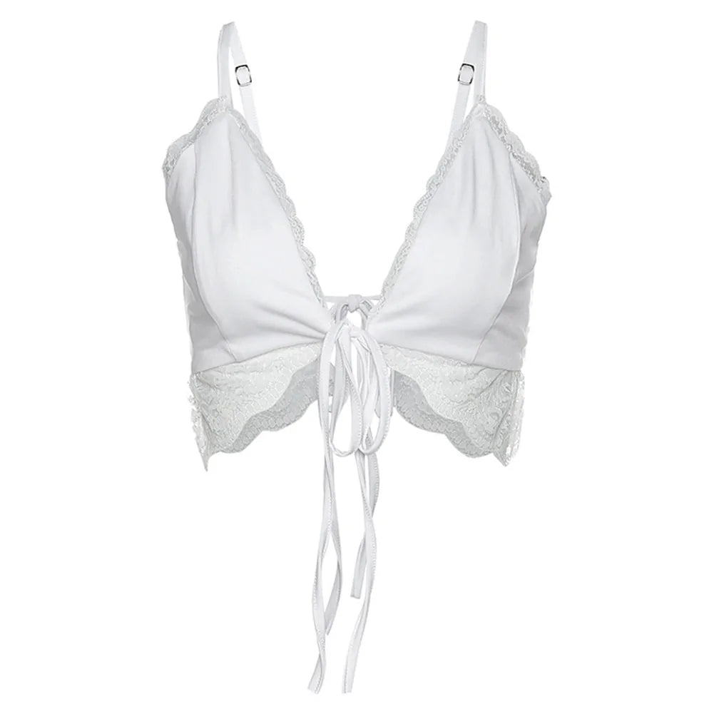 Elegant Ladies White Lace Vest - SensorySoftShop