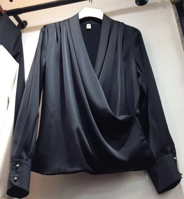 Elegant Satin Women's Blouse - SensorySoftShop
