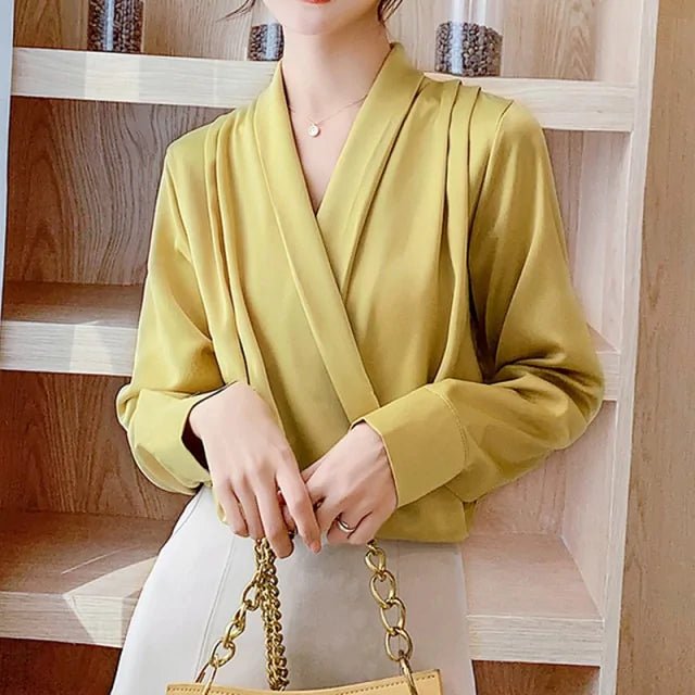 Elegant Satin Women's Blouse - SensorySoftShop