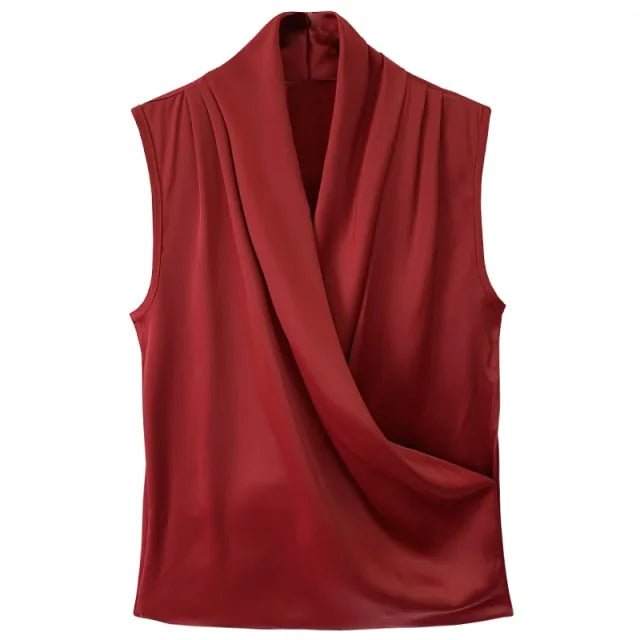 Elegant Satin Women's Blouse - SensorySoftShop
