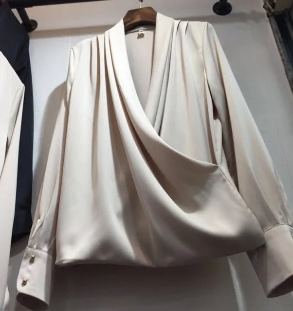 Elegant Satin Women's Blouse - SensorySoftShop