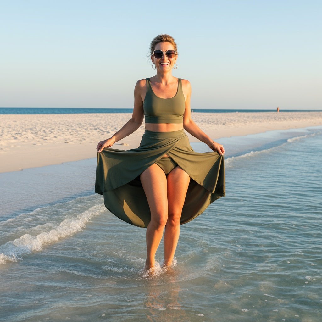 Elegant Skirt - SensorySoft Skin Soft Feel - Army Green - SensorySoftShop