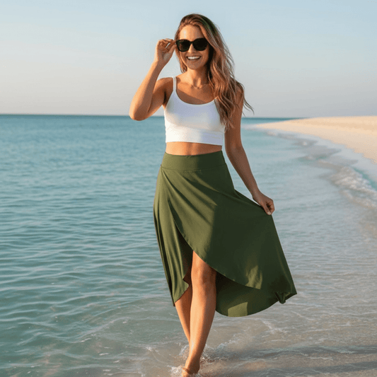 Elegant Skirt - SensorySoft Skin Soft Feel - Army Green - SensorySoftShop
