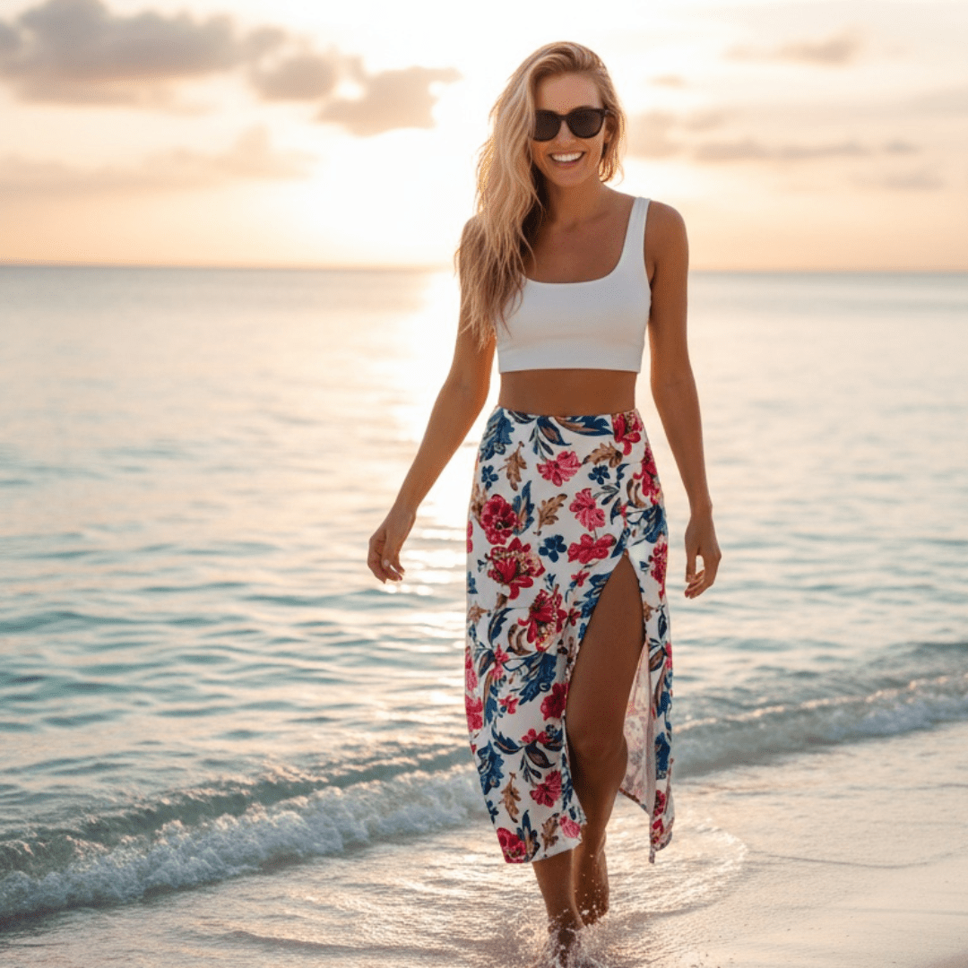 Elegant Skirt - SensorySoft Skin Soft Feel - Spring Flowers Design - SensorySoftShop