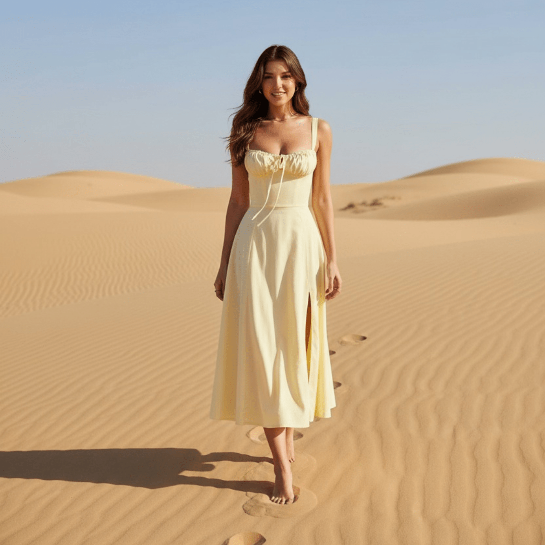 Elegant Vintage Pleated Dresses - SensorySoftShop