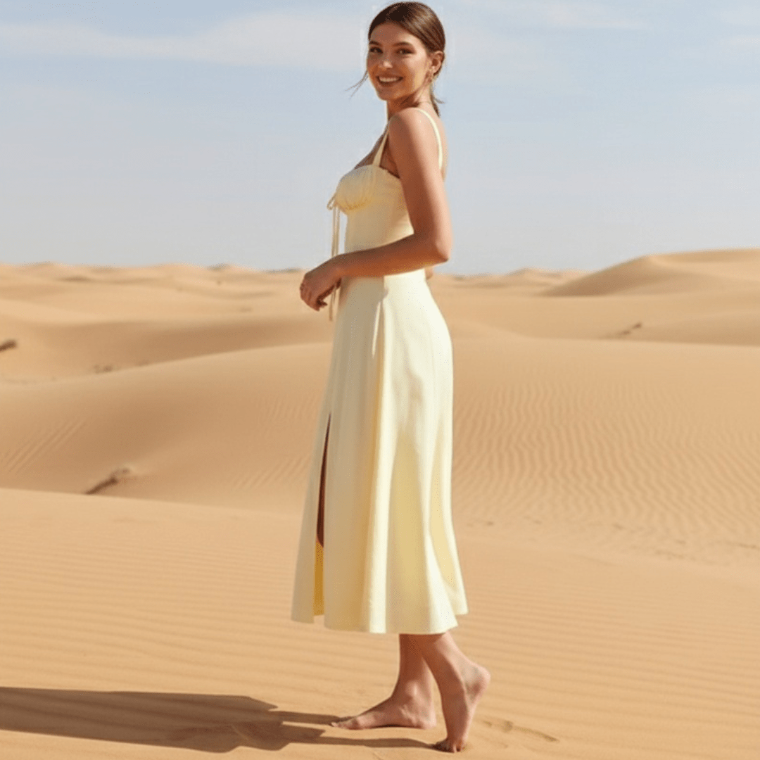 Elegant Vintage Pleated Dresses - SensorySoftShop