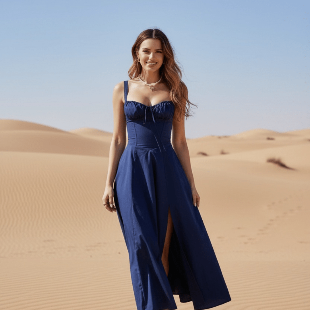 Elegant Vintage Pleated Dresses - SensorySoftShop