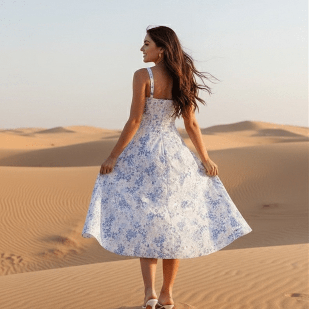 Elegant Vintage Pleated Dresses - SensorySoftShop