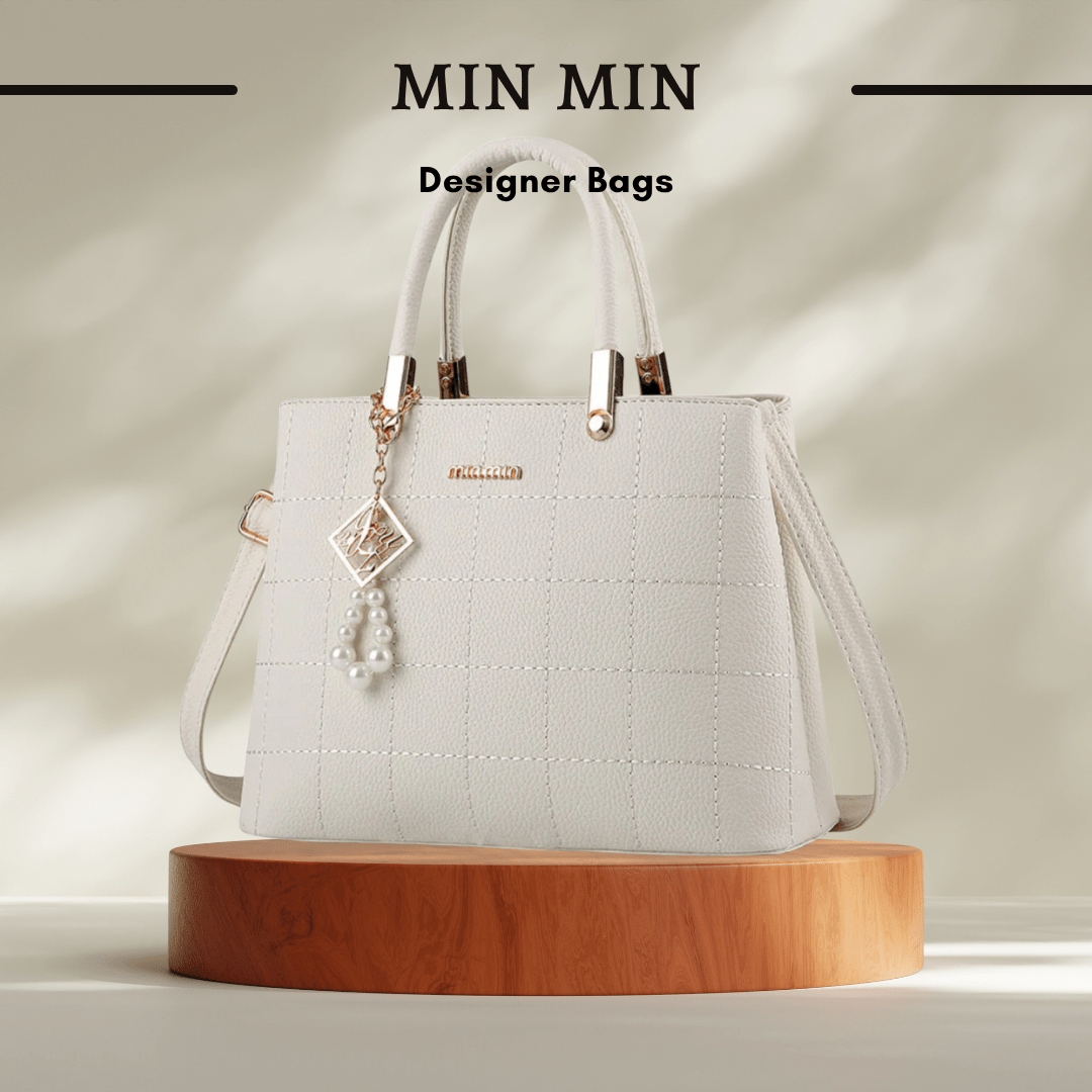 European Styled Min Min Leather Handbags - In Crisp White - SensorySoft