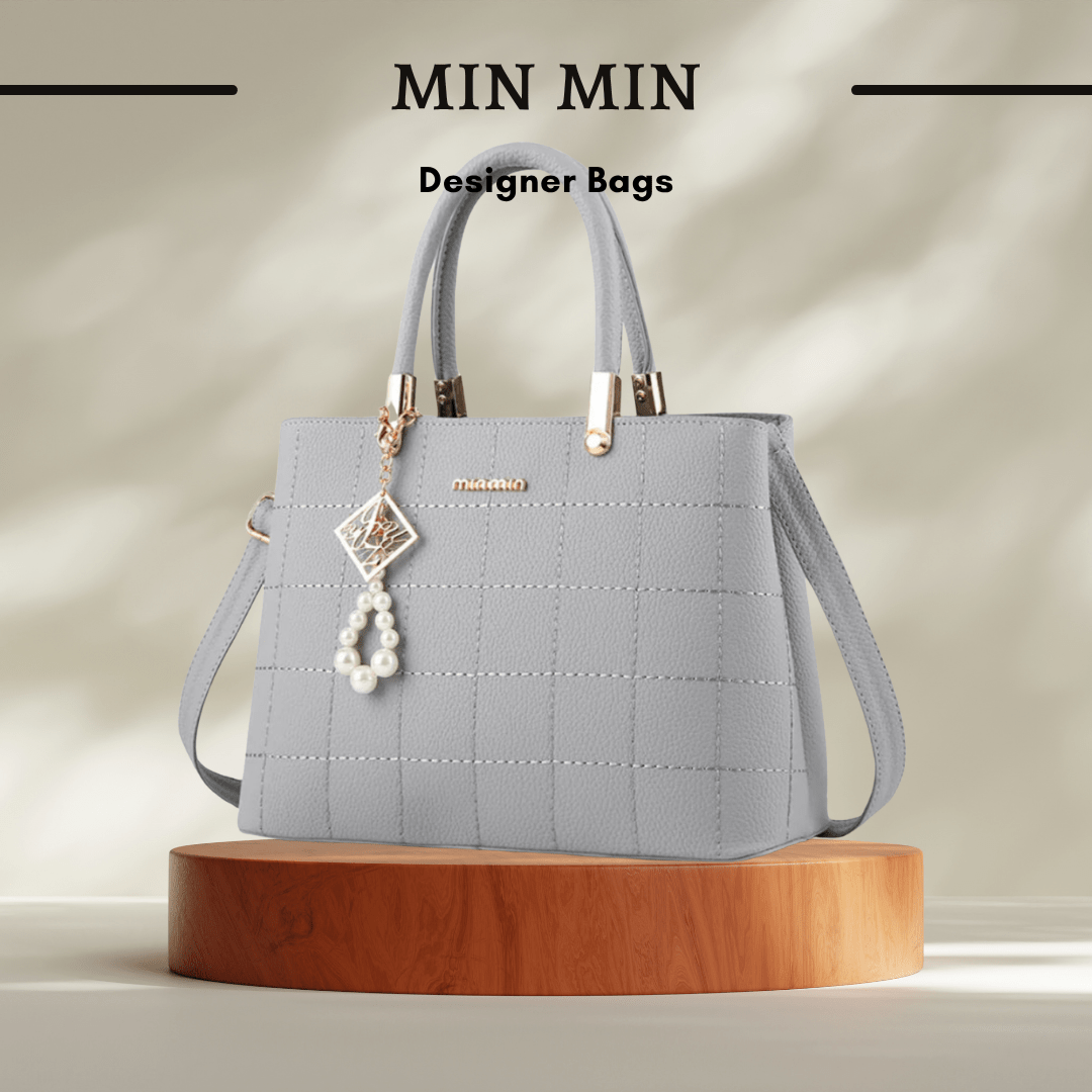European Styled Min Min Leather Handbags - In Light Grey - SensorySoft