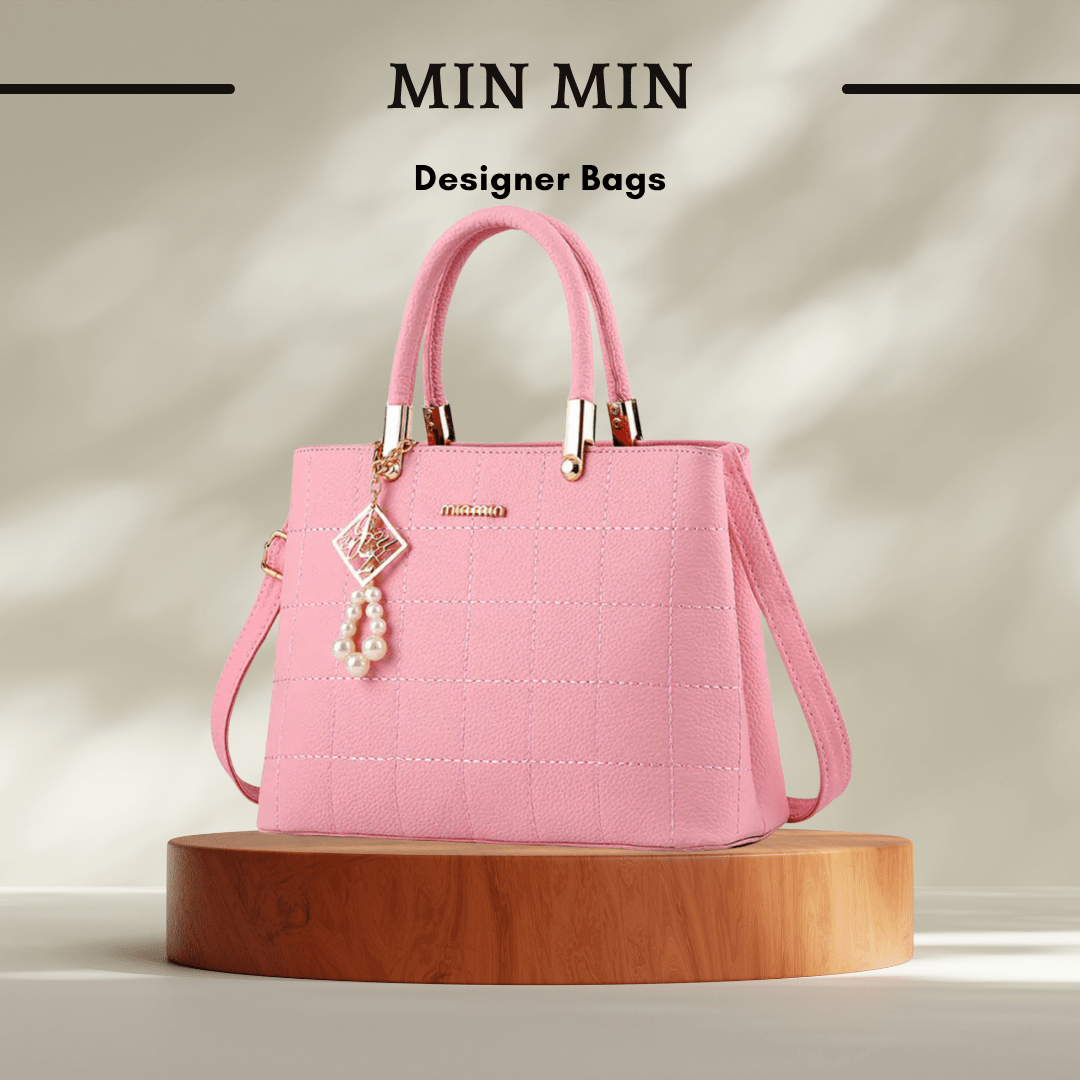 European Styled Min Min Leather Handbags - In Pink - SensorySoft