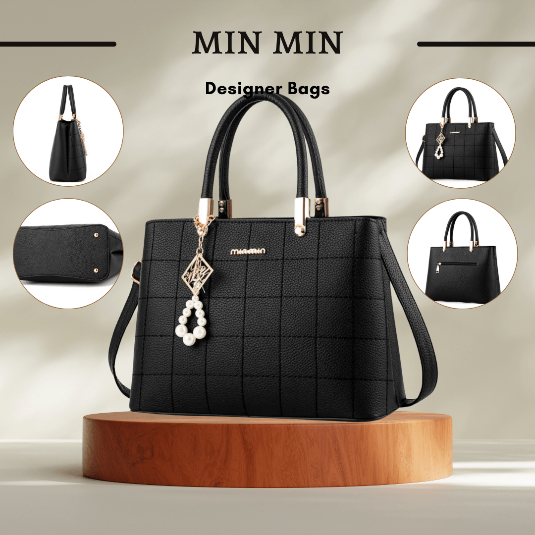 European Styled Min Min Leather Handbags - In Traditional Black - SensorySoft