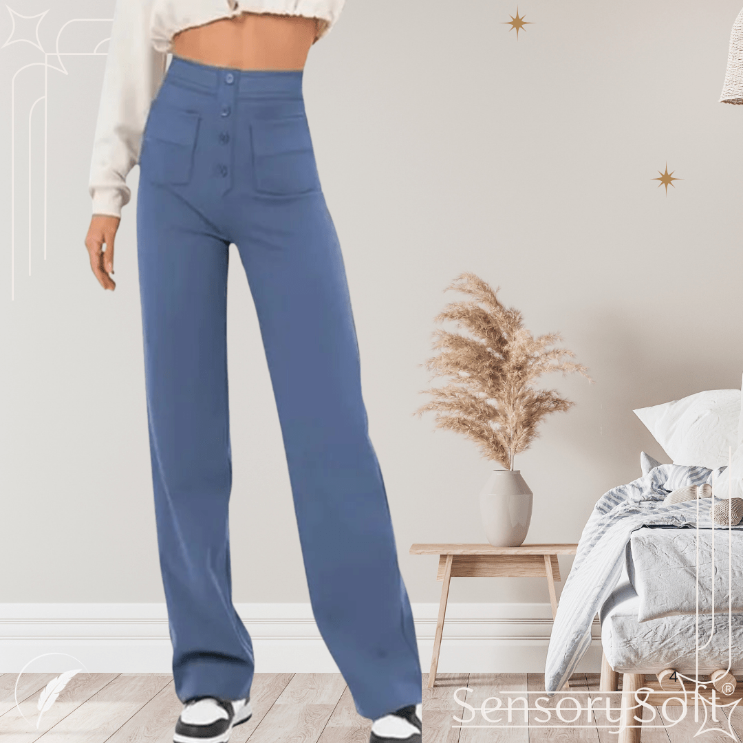 Fall Women's High Waist Wide Leg Trousers - SensorySoft