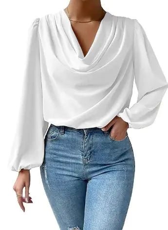 Fashion Women Blouses Pile Collar - SensorySoftShop