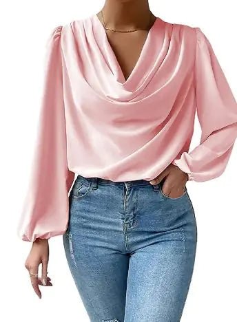 Fashion Women Blouses Pile Collar - SensorySoftShop