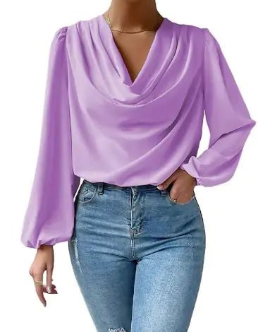 Fashion Women Blouses Pile Collar - SensorySoftShop
