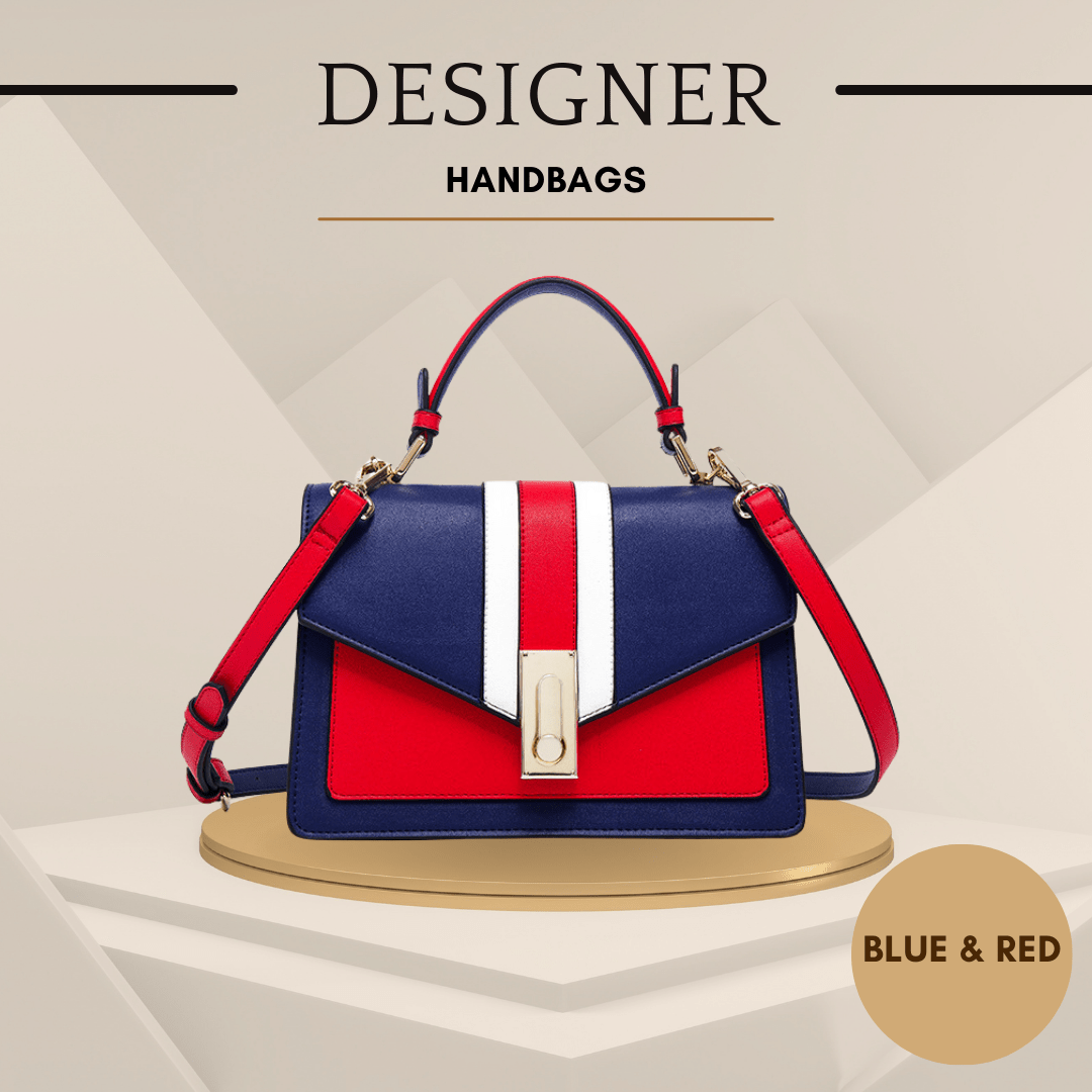 Fashionable Designer Handbags Collection - Red and Black - SensorySoft
