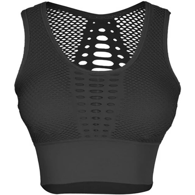 Fitness Shockproof Mesh Sports Bra - SensorySoftShop