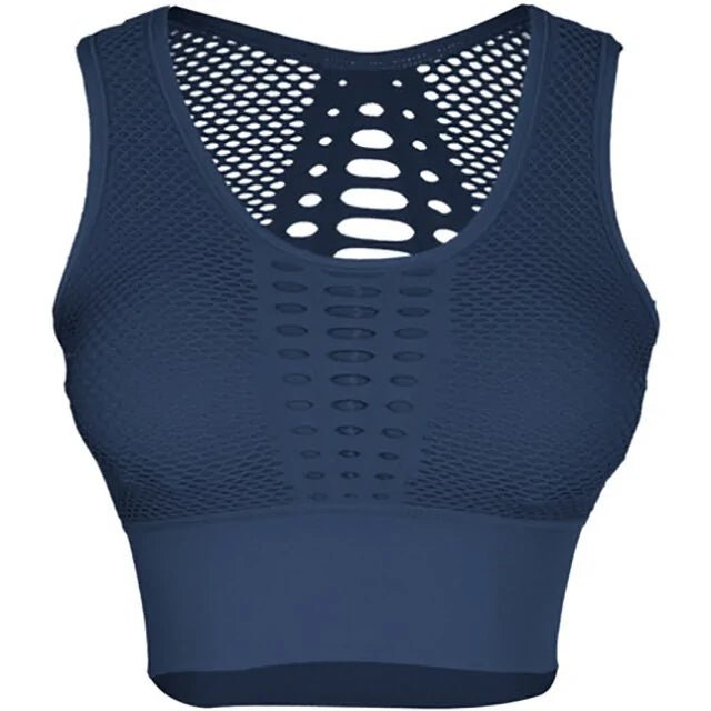 Fitness Shockproof Mesh Sports Bra - SensorySoftShop