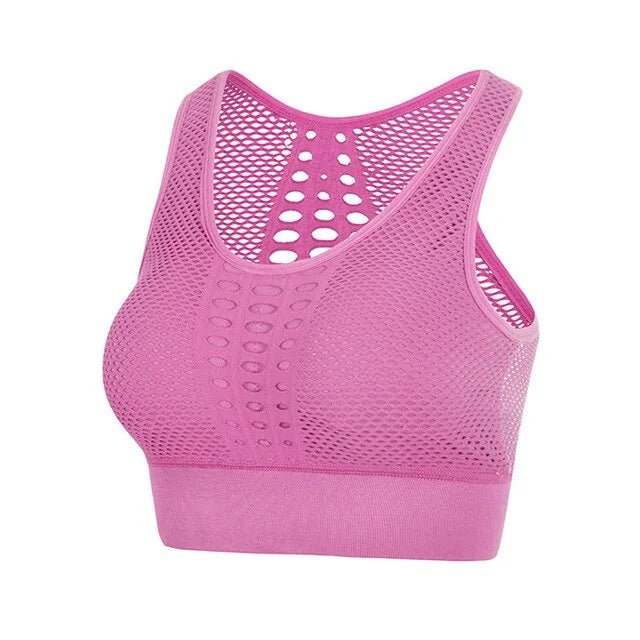 Fitness Shockproof Mesh Sports Bra - SensorySoftShop