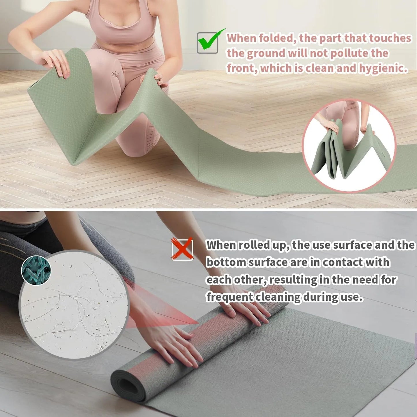 Foldable Thick Travel Yoga Mat - SensorySoft
