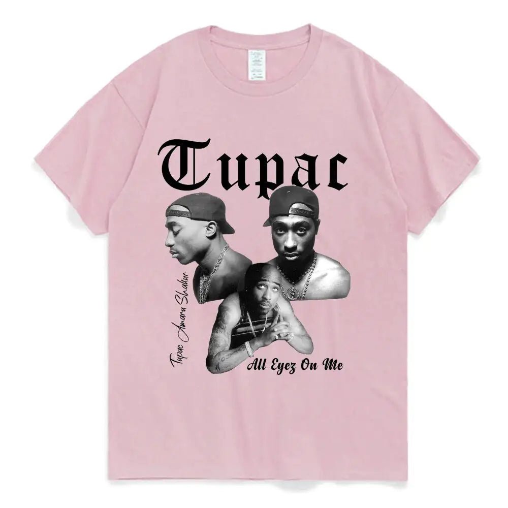 Graphic Cartoon Tupac Print T-shirt - SensorySoft