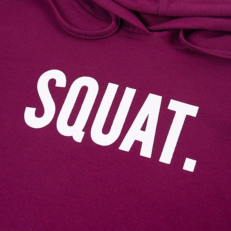 Gym Tops - Printed SQUAT Hoodies Women's Autumn Crop Tops - SensorySoft