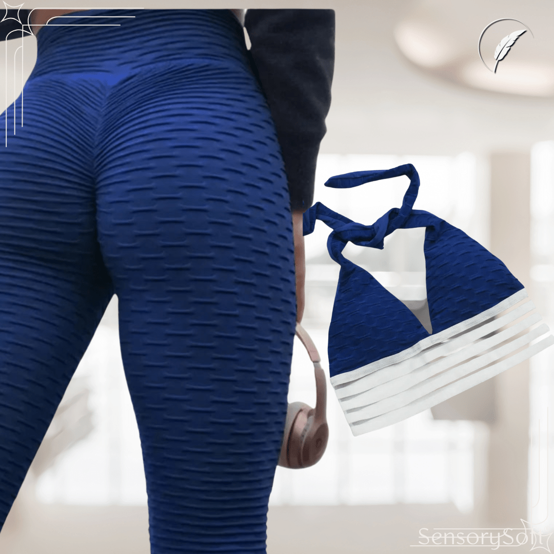 High - Performance Seamless Leggings – Deep Blue - SensorySoft