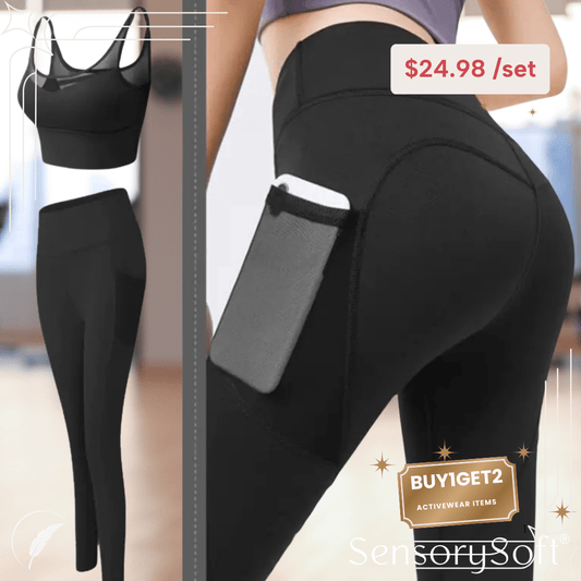 High - Waisted Active Body Shaping Leggings - SensorySoftShop