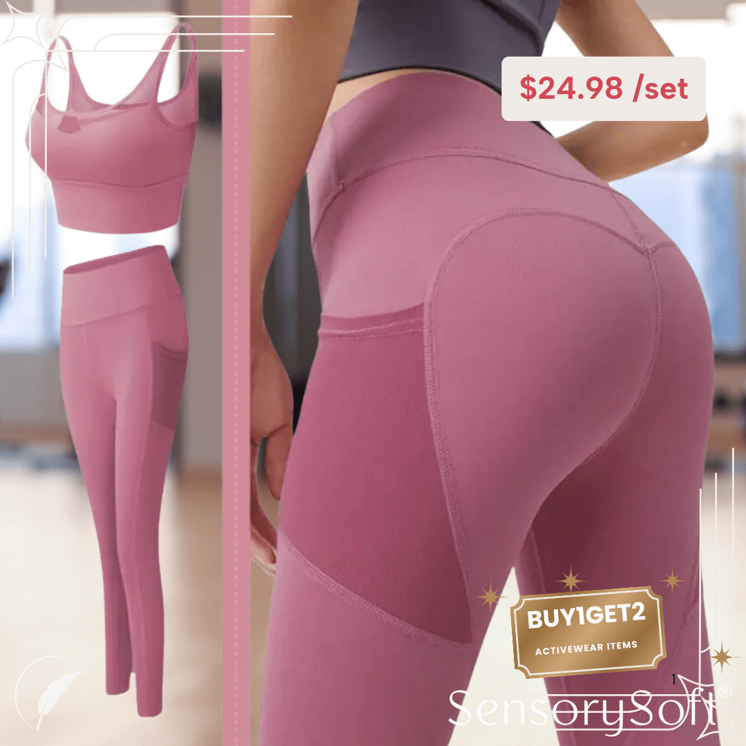 High - Waisted Active Body Shaping Leggings - SensorySoftShop