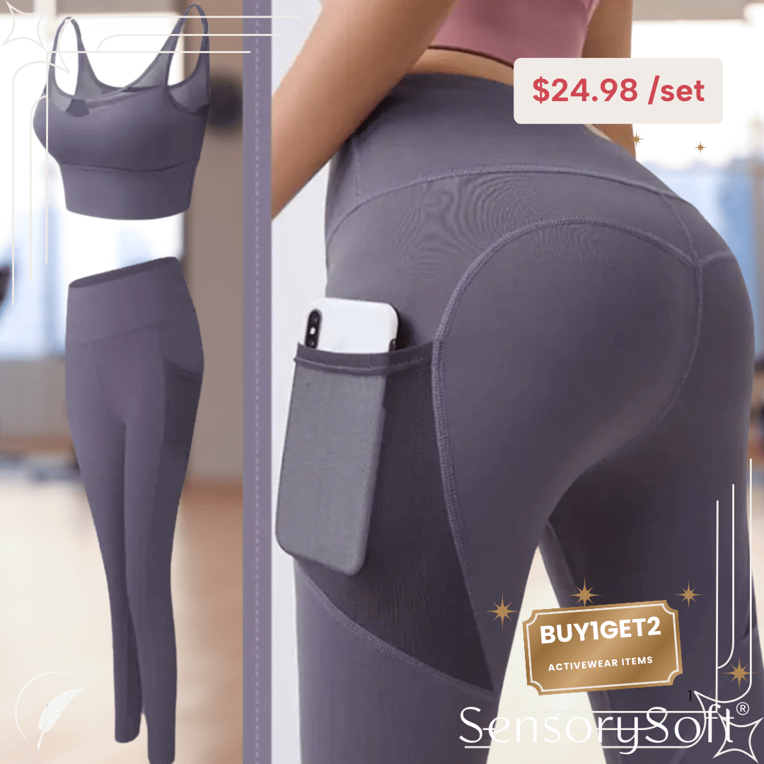 High - Waisted Active Body Shaping Leggings - SensorySoftShop