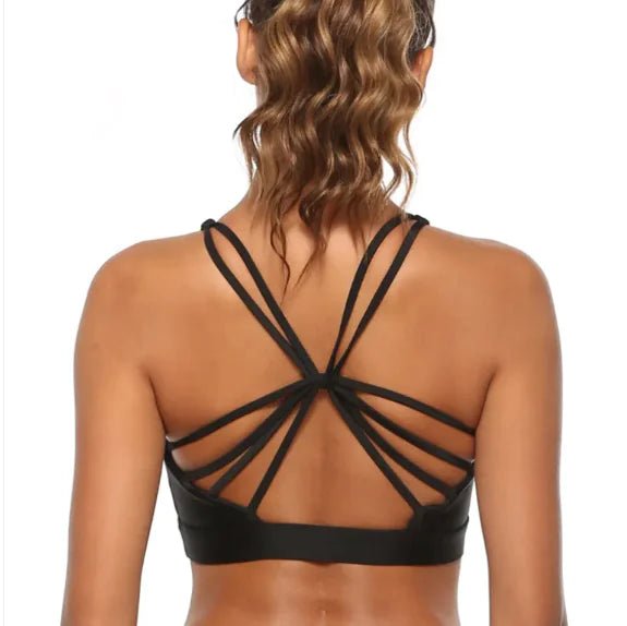Hot Fitness Women's Sports Bra Yoga Vest – Quick Dry, Backless, Adjustable Fit - SensorySoft