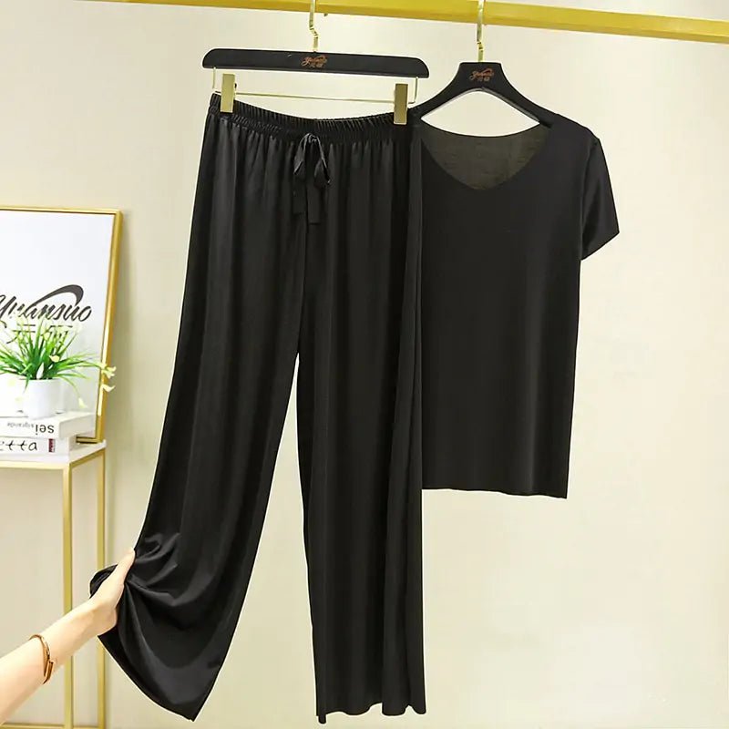 Ice Silk Summer Pajama Set - SensorySoft