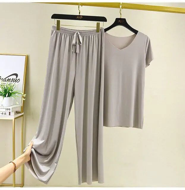 Ice Silk Summer Pajama Set - SensorySoft