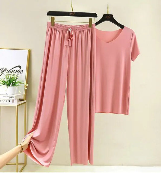 Ice Silk Summer Pajama Set - SensorySoft