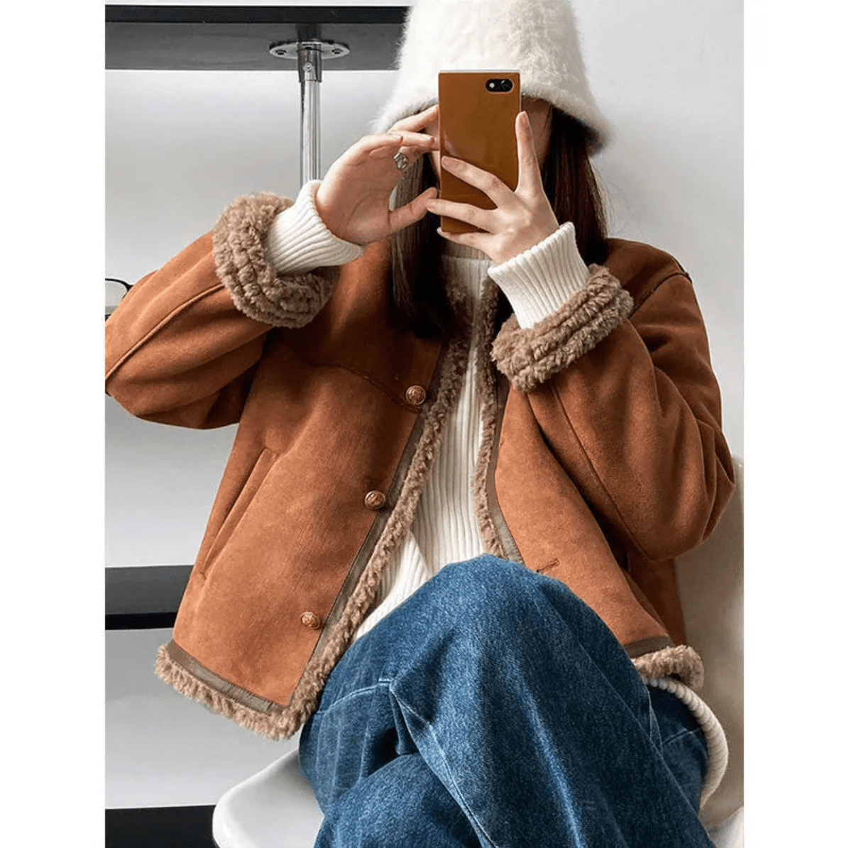 Idle Style Lamb Plush Coat Women's Winter Fur Jacket Thick - SensorySoft