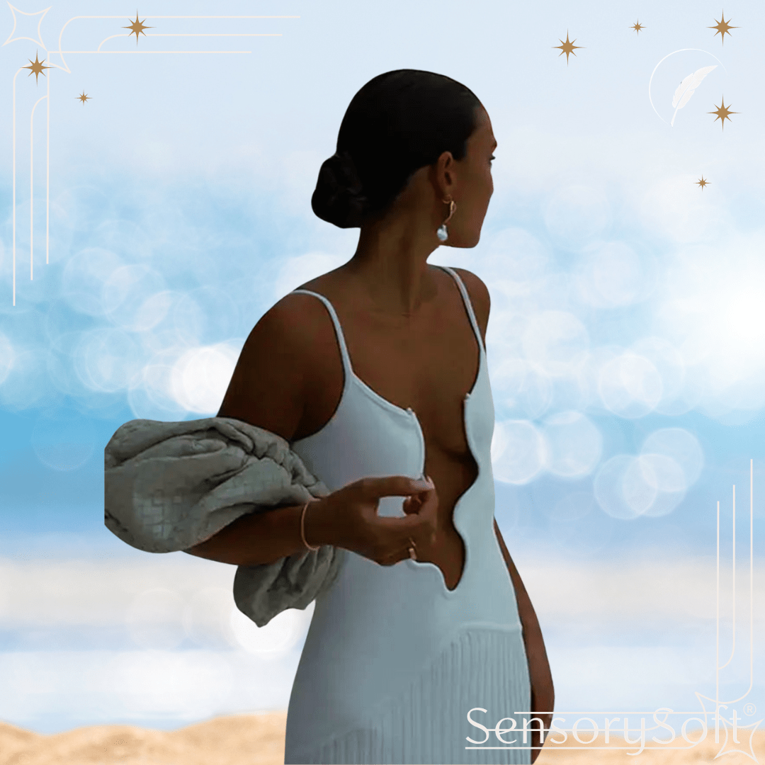 Irregular Wave Hollow Out Sexy Long Dress - SensorySoft