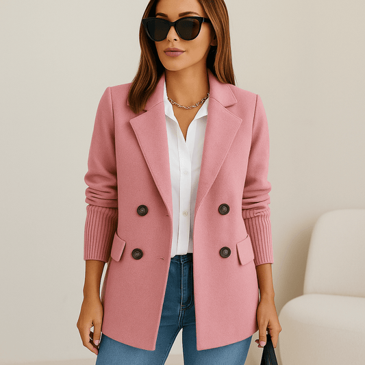 Katrin Patchwork Blazer with Knitted Sleeve Edition - SensorySoft