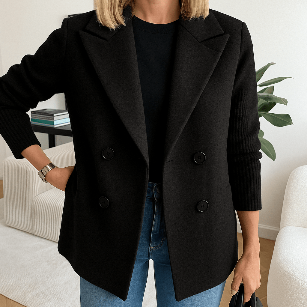 Katrin Patchwork Blazer with Knitted Sleeve Edition - SensorySoft