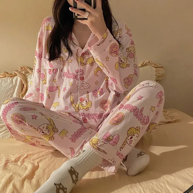 Kawaii Sailor Moon Inspired Pajamas Set - SensorySoft
