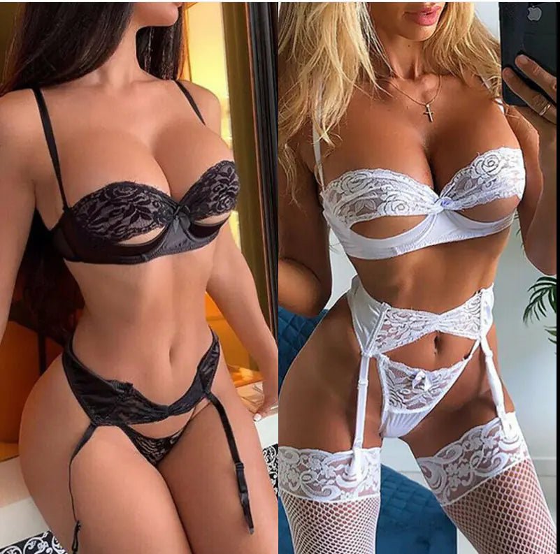 Lace Lingerie Set - Women's Bra, Panties, and Sleepwear - SensorySoftShop