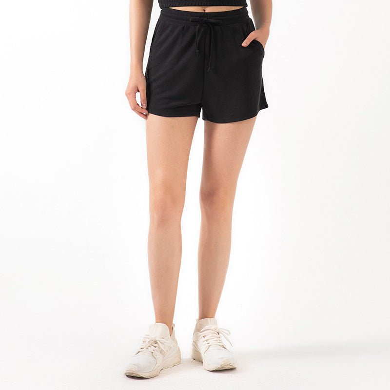 Lace Wide Loose Yoga Shorts for Women's Fitness - SensorySoft