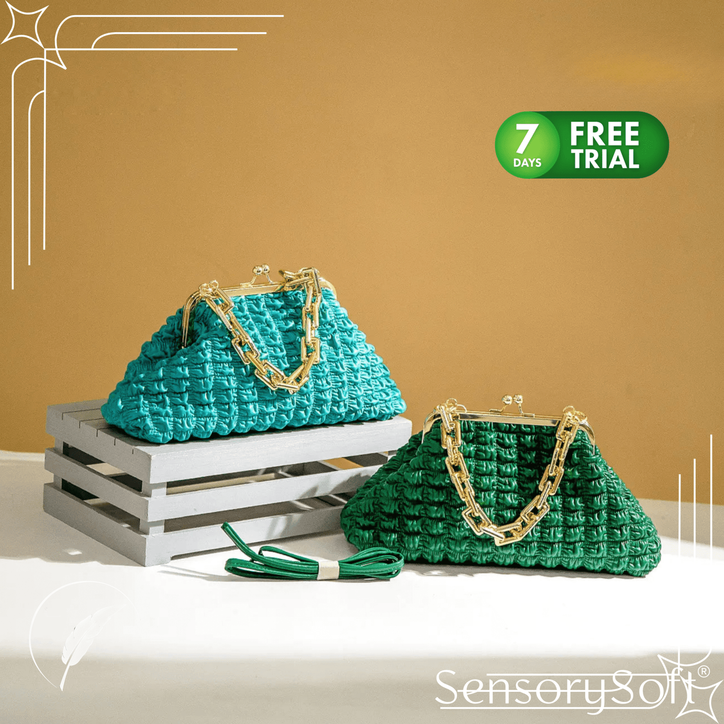 Ladies Pleated Handbags - SensorySoftShop